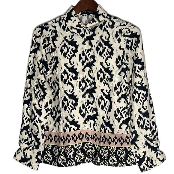Zara Long Sleeve Button Up Print Shirt - Picture 4 of 8